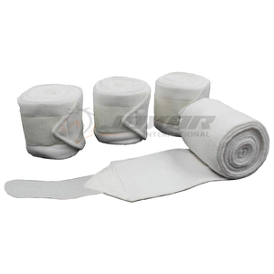 Vendajes de caballo cómodos y elásticos diseñados para uso profesional que brindan un ajuste y soporte seguros durante el entrenamiento de equitación - Product Image 3