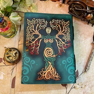 หนังอานเกลียวเย็บด้วยมือขนาด A3วินเทจหนังสือคาถาสมุดบันทึกปกอ่อนของขวัญสำหรับใช้ส่วนตัว - Product Image 2