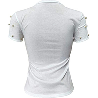 T-shirt décontracté pour femme à col rond imprimé avec un motif personnalisé, durable, écologique, respirant, séchage rapide, confortable, manches courtes, 220g