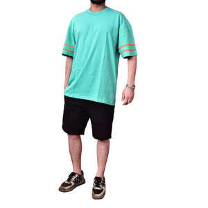 T-shirts pour hommes en coton/fibre de bambou, dernier design, motif à carreaux, respirants, manches courtes, couleur personnalisée pour adultes - Product Image 1