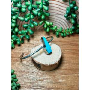 Donovan Skeets Kingman Turquoise & Sterling <b>Silver</b> Fashion <b>Cuff</b> <b>Bracelet</b> - Product Image 2