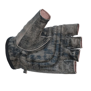 Fingerless Leather Motorcycle Gloves Vintage Distressed Customized Color Breathable Winter Protective Riding Driving Auto Racing - Product Image 5
