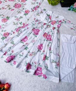 Las mujeres indias usan Banarasi seda Dupatta Diseñador gasa Impresión digital vestido de trabajo parte inferior con dupatta aprty desgaste ropa al por mayor precio - Product Image 4