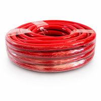 Tuyau plat enroulable KHi 1 pouce en caoutchouc/PVC rouge 25 mm haute pression 30 m/50 m, installation facile pour évacuation d'eau, irrigation, lutte contre l'incendie