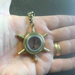 เข็มทิศทองเหลืองสไตล์โบราณเข็มทิศกระเป๋าโลหะทะเลวินเทจพร้อมคลิปหนีบเข็มขัดของขวัญ - Product Image 4