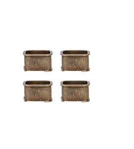 Rond de serviette en métal martelé artisanal traditionnel avec design antique pour table à manger rustique restaurant hôtel banquet configuration - Product Image 6