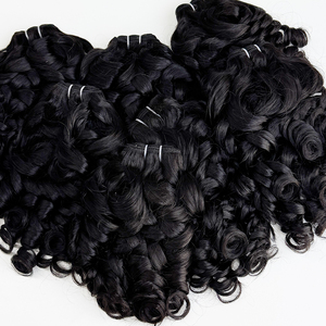 Honest Hair - Paquetes de Cabello Humano Virgen Camboyano Rizado y Voluminoso para Máquina de Encaje, Doble Trama, Color Negro Natural, Textura Suave, 100g - Product Image 2