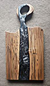 Planche à fromage en résine Planches à découper en résine en bois Forme personnalisée avec décor de cuisine multicolore restaurant - Product Image 3