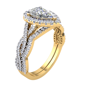 Bague classique élégante en or 10 carats pour femme avec 1.98Cts VS Clarity Lab Grown EF Color Diamond Jewelry - Product Image 1