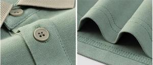 Polo pour hommes T-shirt polo d'été de haute qualité pour hommes T-shirt uni brodé en blanc 100% coton Polo uni unisexe - Product Image 5