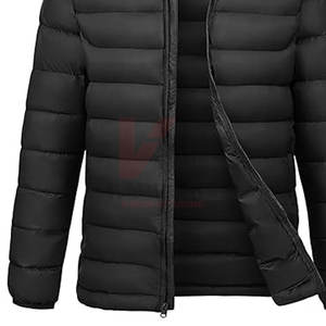 Chaqueta acolchada con capucha para hombre personalizable abrigo de invierno con aislamiento ligero resistente al agua con capucha desmontable, elástico - Product Image 6