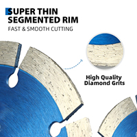 Lame diamantée multi-segments de 105 mm (4 po) soudée au laser et pressée à chaud au nitrure pour carrelage en porcelaine, brique et marbre, pour usage industriel OEM