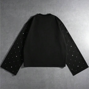 <b>Top</b> Mens Regular Fit T-Shirts Full <b>Rhinestone</b> Custom Shiny Short Sleeve Soft Tee 100% Cotton Eco-Friendly Quick Dry - Product Image 4