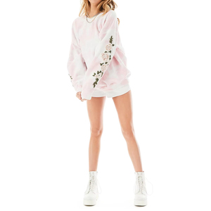 Gran oferta, sudaderas con estampado de tinte de corbata rosa claro de alta calidad para mujer, recién llegado, Jersey de tela, patrón sólido de invierno - Product Image 4