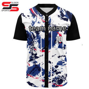 Camiseta de Béisbol Sublimada Personalizada - Secado Rápido, Transpirable, Absorbe la Humedad, Protección UV, Ropa Deportiva para Adultos Unisex - Product Image 1