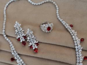 Juego de regalo de aniversario de plata de ley 925, joyería de Zirconia cúbica con cadena de cuerda para ocasiones especiales - Product Image 5