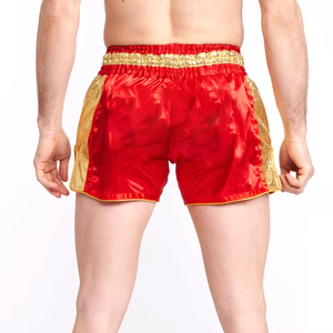 Pantalones cortos deportivos de Muay Thai, pantalones cortos de boxeo, pantalones cortos de entrenamiento de artes marciales, ropa de Fitness de alta calidad, 100% poliéster, pantalones cortos de Muay Thai - Product Image 6