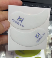 Vente flash, masque pour les yeux en hydrogel de haute qualité avec logo imprimé sur tissu élastique, avec emballage rose/noir/blanc