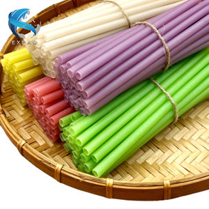 Pajitas de arroz comestibles biodegradables de libre elección de plástico - Product Image 4