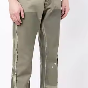 Pantalon évasé de qualité professionnelle en denim 100% coton, respirant, imprimé, léger, pour toutes les saisons, décontracté, service OEM, délavé - Product Image 4
