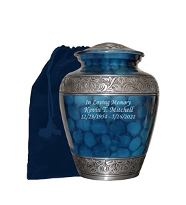 Urne funéraire humaine compagnon extra large Urne double personnalisée pour deux adultes (bleu) - Product Image 1