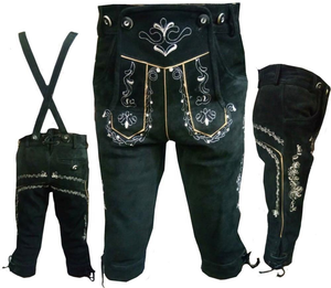 กางเกงขาสั้นบาวาเรียแบบดั้งเดิมสำหรับผู้ชายกางเกงขาสั้นแบบพรีเมี่ยมสำหรับผู้ชายชุดสไตล์เยอรมัน Oktoberfest - Product Image 1