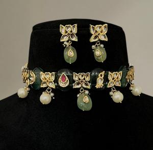 ชุดสร้อยคอพร้อมต่างหูประดับมอสซาไนต์ชุบทองคุณภาพพรีเมียม ดีไซน์สวยงาม สำหรับงานแต่งงาน เหมาะสำหรับผู้หญิงและเด็กผู้หญิง - Product Image 3