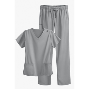 Conjunto Uniforme de Tela Elástica con Cordón EN LA Cintura para Mujer, Uniforme Personalizable, OEM, Venta Al por Mayor - Product Image 1