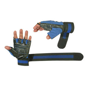 Guantes deportivos unisex de cuero genuino con medio dedo para levantamiento de pesas y ciclismo para uso deportivo en el gimnasio - Product Image 2