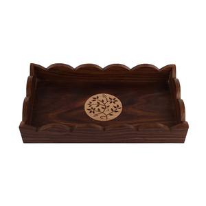 Plateau de service en bois au design attrayant, forme carrée, plateau de service en bois rustique pour accessoires de cuisine au prix le plus bas - Product Image 5