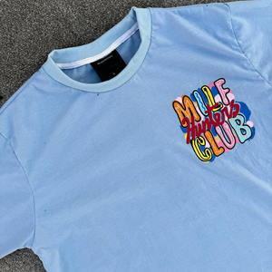 Camisetas con logotipo personalizado para hombre de alta calidad 250 Gsm algodón ropa de calle estilo cómodo Unisex cuello Puff estampado 100% algodón suave - Product Image 5