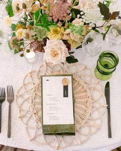 Vente en gros de sets de table ronds en rotin naturel tissés à la main Tapis de table bohème écologiques pour les repas, la cuisine et l'hôtel - Product Image 5