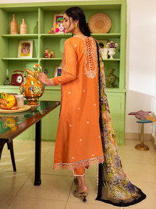 Pure Lawn Printed Lace Salwar Kameez Indian Pakistani Traje de tres piezas para mujer Verano Hasta el suelo Ropa de fiesta de secado rápido - Product Image 2