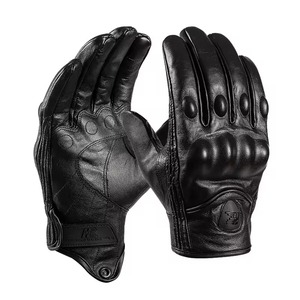 Guantes de moto de cuero genuino de gama alta unisex logotipo personalizado/diseño moto carreras pantalla táctil compatible con deportes - Product Image 1