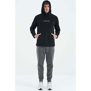 เสื้อสเวตเชิ้ตขนแกะสีดำสำหรับผู้ชายยี่ห้อ Air Jones แขนยาว คอกลม เหมาะสำหรับใส่ลำลองในฤดูหนาว - Product Image 2