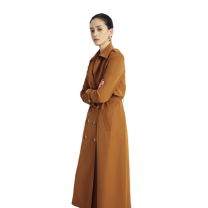 แฟชั่นสูง 45% Ram 55% ยูรีเทนปุ่มตกแต่งสีน้ําตาลซาร่าHเสื้อโค้ทผู้หญิงเสื้อโค้ทราคาดีผลิตในเวียดนาม - Product Image 1