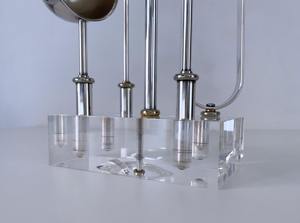 Elegante Juego de Herramientas de Barra Transparente con Soporte Plateado para Preparación de Cócteles en Bares Caseros, Fiestas y Exhibición de Eventos, de la India - Product Image 2