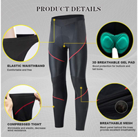 Collants de cyclisme pour hommes avec rembourrage en gel 3D Absorption VTT Pantalon à bretelles Roubaix Pantalon de vélo Sportswear Pantalon de cyclisme grande taille