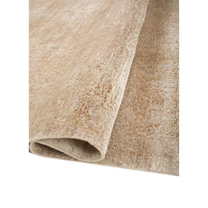 Alfombra Rectangular de Lana y Seda Entropy Ivory, Tejida a Mano, Color Sólido, para Hogar y Auto, Modelos Puzzle y Pasillo-Esh-1522 - Product Image 2