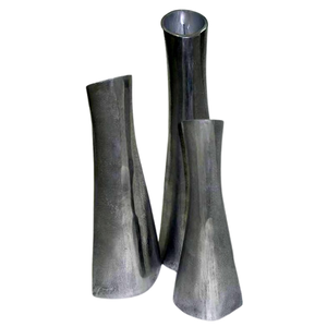 เชิงเทียนสีเงินโบราณที่วางเทียนคริสต์มาสแบบทำมือเป็นมิตรต่อสิ่งแวดล้อมชุดเชิงเทียน3ชิ้น - Product Image 1