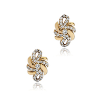 Pendientes de tuerca de plata, venta al por mayor, joyería turca hecha a mano, diseño en forma de flor, piedra CZ transparente, auténtico estilo otomano