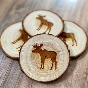 Customizable Handmade Wooden <b>Tea</b> <b>Coasters</b>, Square Design with Marble, MOP & Resin Inlay | New Classic Patterns from India - Product Image 1