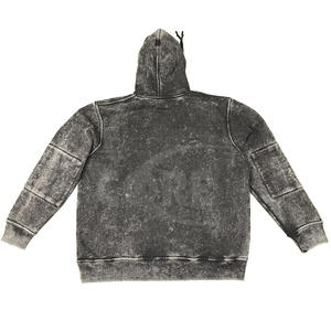 Sweat à capuche personnalisé pour hommes, streetwear, sweat à capuche de style baggy, sweat à capuche en coton vierge respirant vintage surdimensionné, délavé au soleil et délavé - Product Image 2