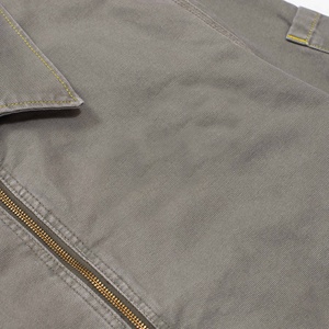 เสื้อแจ็กเก็ตผ้าซาตินสำหรับผู้ชายเสื้อทำงานแนวสตรีทเสื้อทำงานผ้าแคนวาสสำหรับใส่ทำงานมีซิปปกสองชั้น - Product Image 6