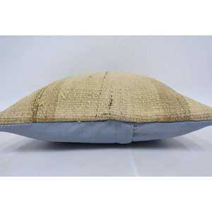 Luxury 14x14 Wool Pillow <b>Vintage</b> Fluffy Beige Kantha Patchwork Woven Cushion for <b>Bedding</b> Sofa Decor Portable 18x18 Inch Floor - Product Image 5