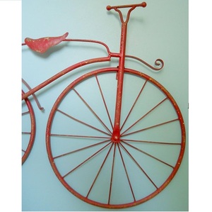 Style antique fer vélo vélo tenture murale Art rouge Unique créatif ornement pour café Restaurant ou Bar décor pendaison de crémaillère cadeau - Product Image 6