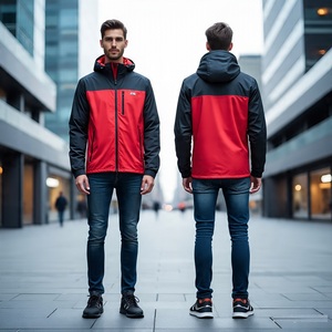 Chaqueta Softshell para hombre, cortavientos con forro polar, abrigo de invierno ligero resistente al agua - Product Image 3