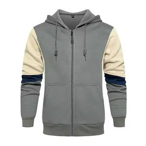 Sudadera con Capucha y Cremallera para Hombre, 100% Algodón, Cálida y Suave, Impermeable y Cortavientos, para Clima Frío de Invierno, Estilo Urbano - Product Image 1