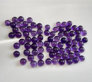 พลอยอเมทิสต์ธรรมชาติทรงกลม4มม. หลังแบน-พลอยอเมทิสต์ทรงหลวม - Product Image 4