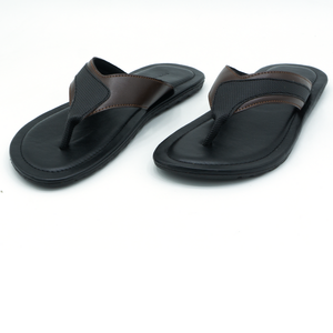 Sandales plates en cuir de vache à bout ouvert pour hommes pour les activités de plein air - Product Image 1